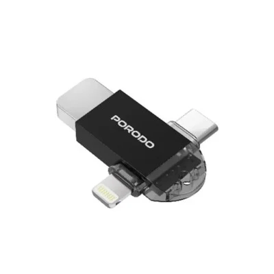 Porodo 3-In-1 Otg Adapter - Black